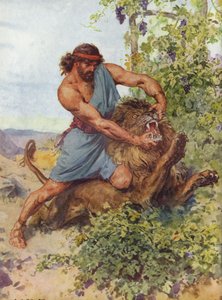 Sansón agarró al león y lo desgarró